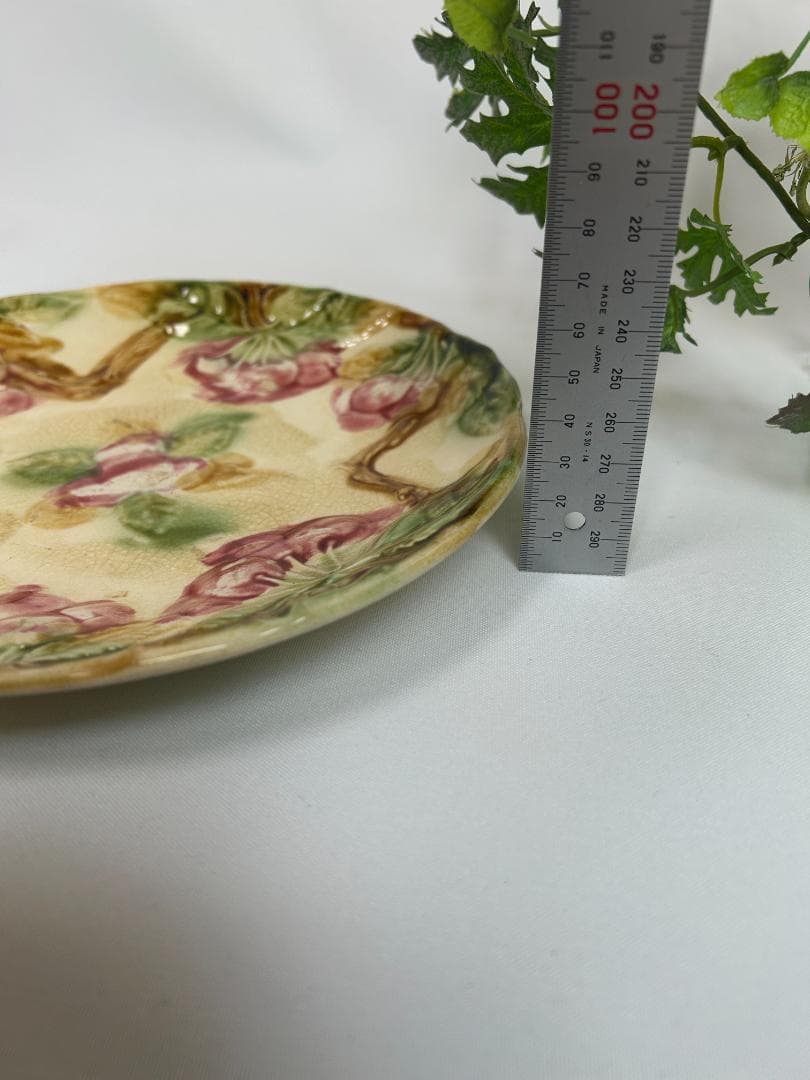 フランス サルグミンヌ窯 バルボティーヌ フルーツプレート　Ｗ20.5cm
