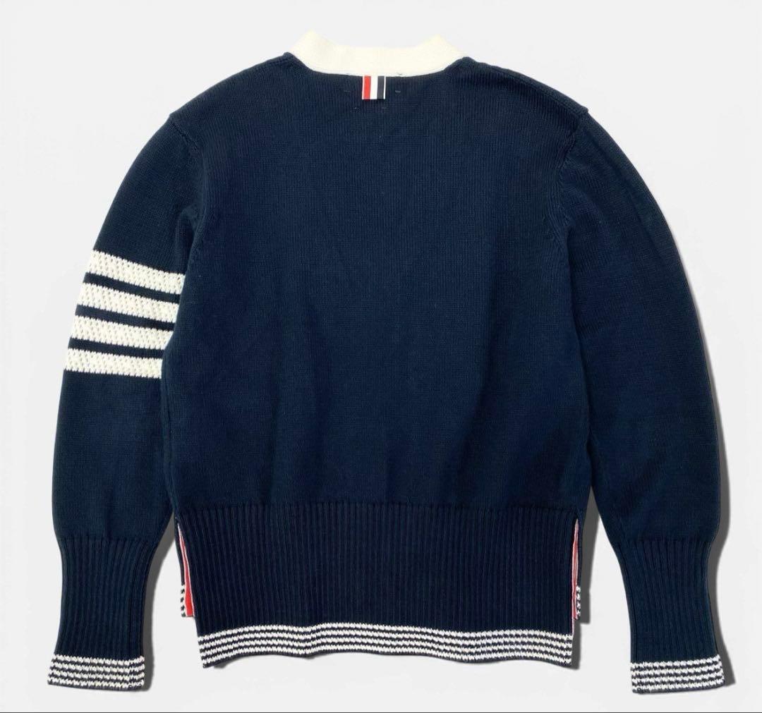 えみTHOM BROWNE.ネイビー ボタン　カーディガン　トムブラウン