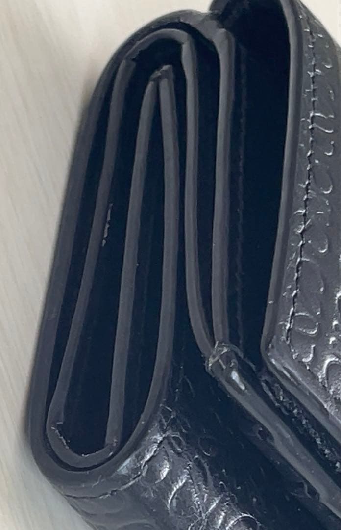 LOEWE ブラック エンボス 三つ折り財布