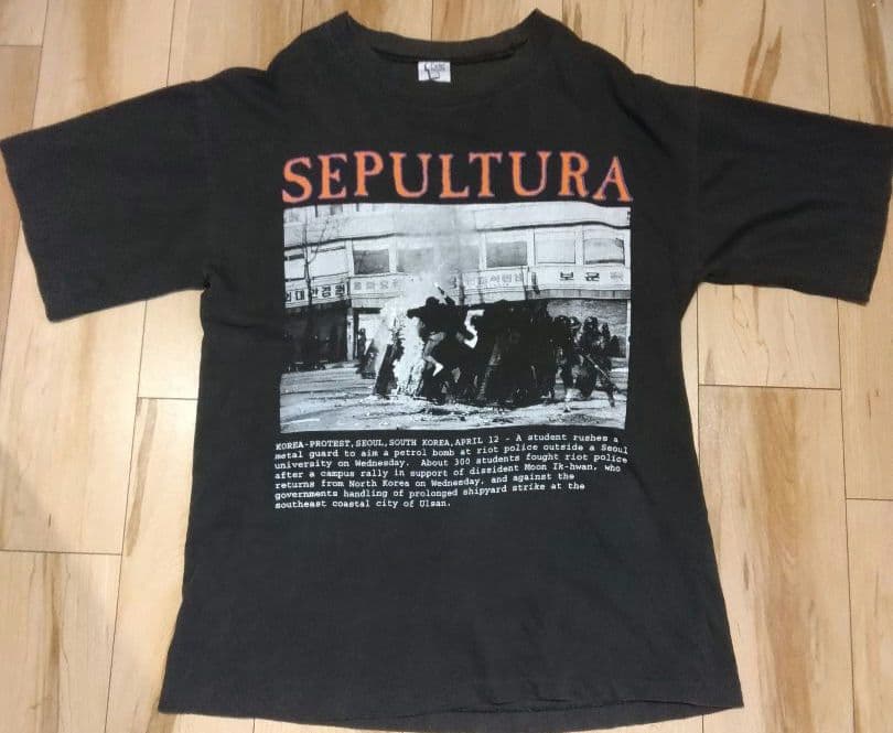 【K】Sepultura Tシャツ 94年購入 Lサイズ ブラック　90s