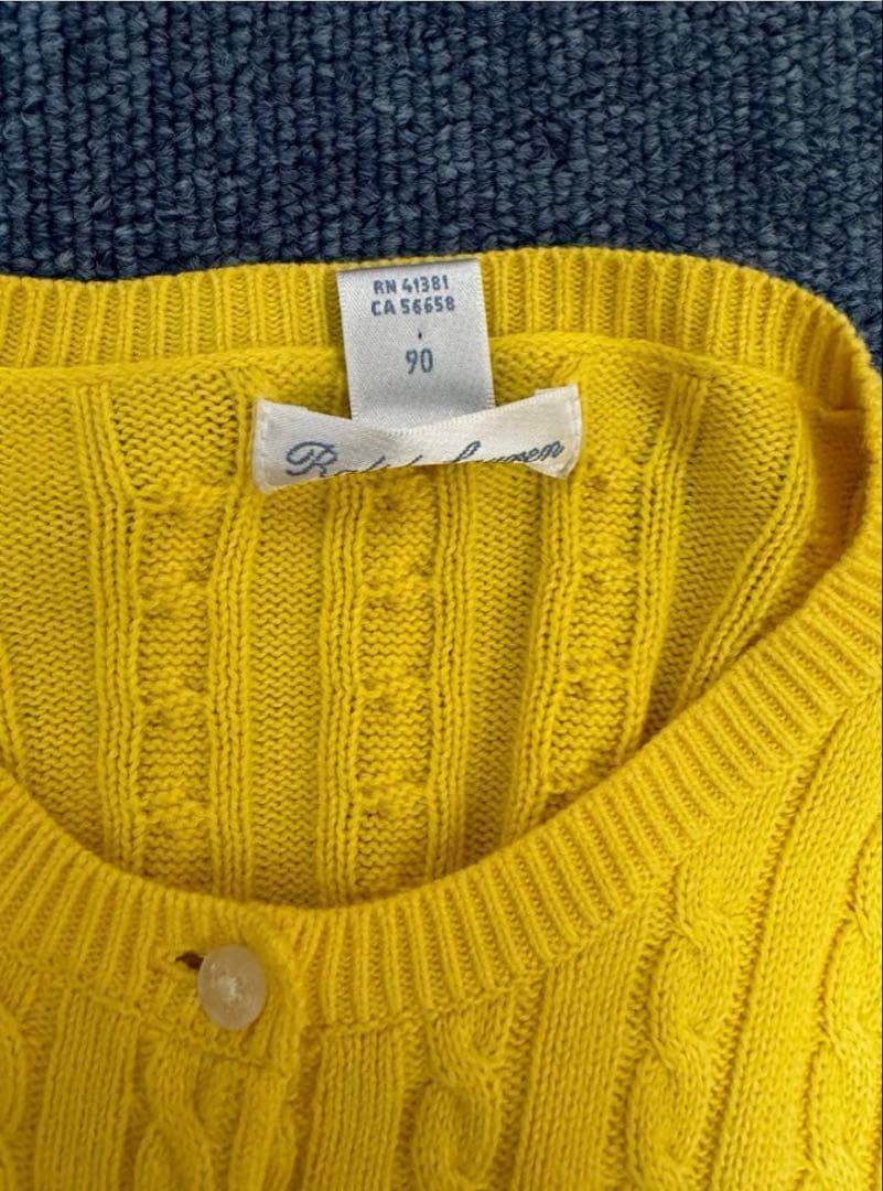 Ralph Lauren イエロー カーディガン 24M/90