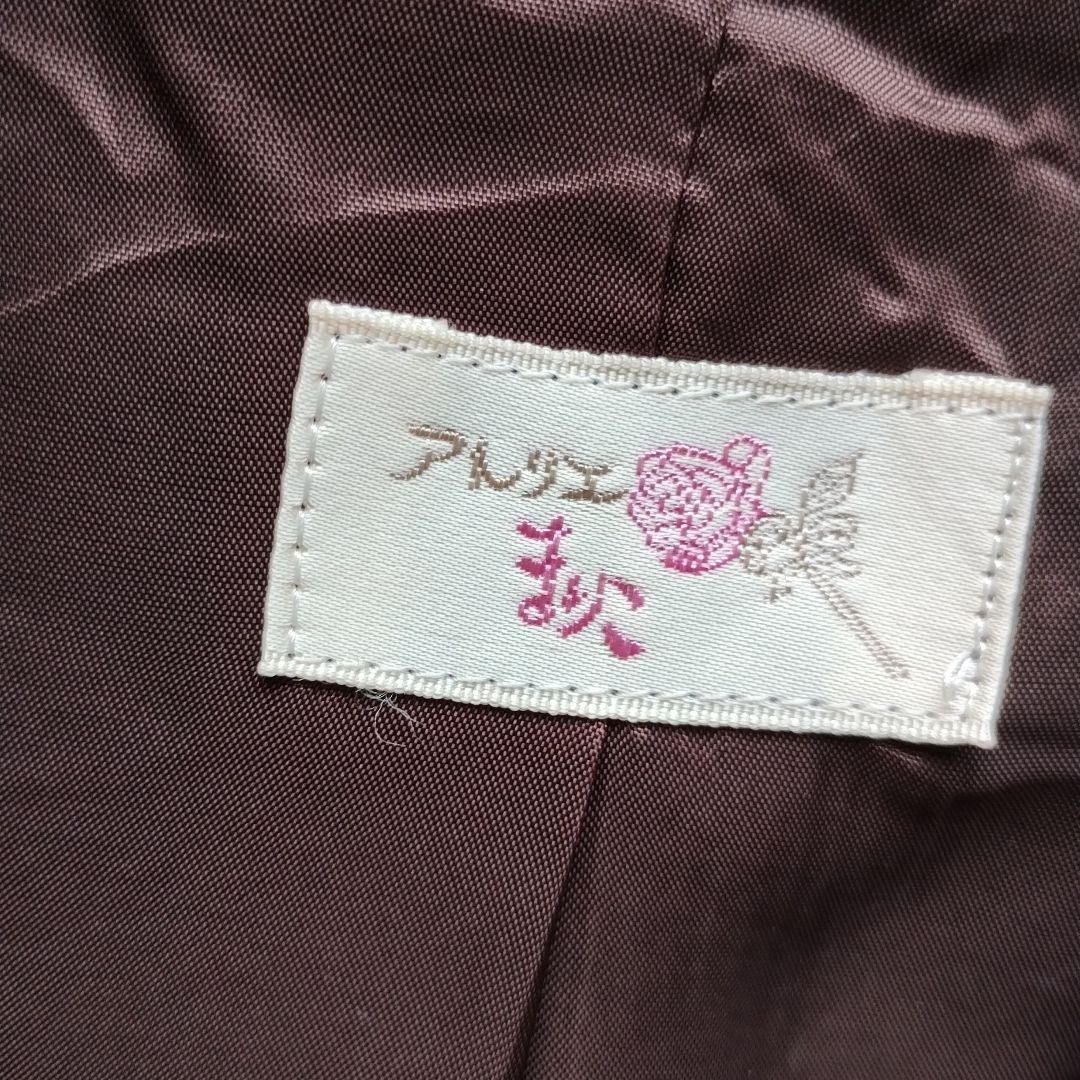 し*ん様 アトリエまりこ　茶色 フード付き刺繍ロングコート