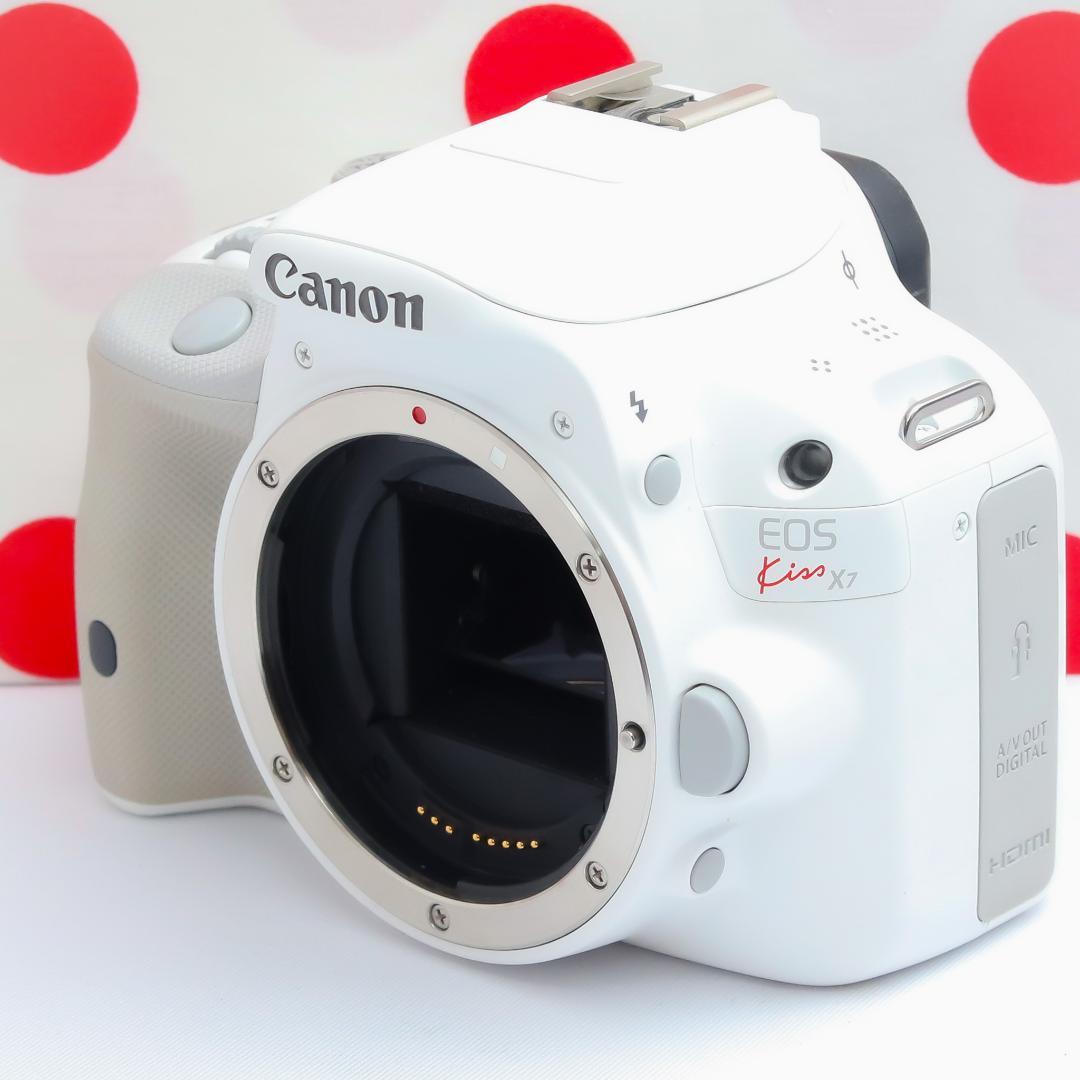Canon kiss x7❤スマホに転送！❤入門用一眼レフ❤可愛いホワイトカラー
