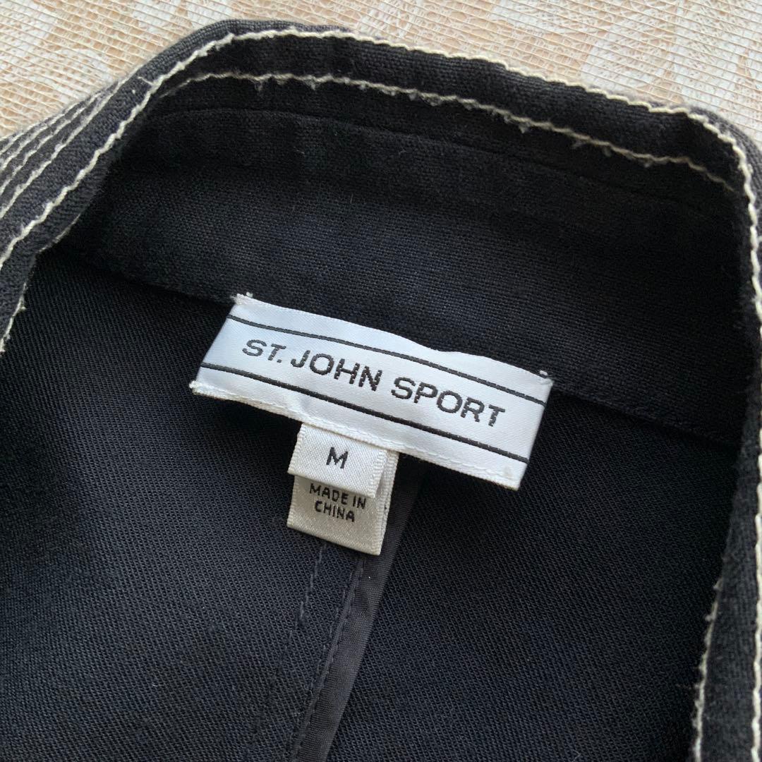 ST.JOHN セントジョン　春物　七分袖ジャケットM 黒