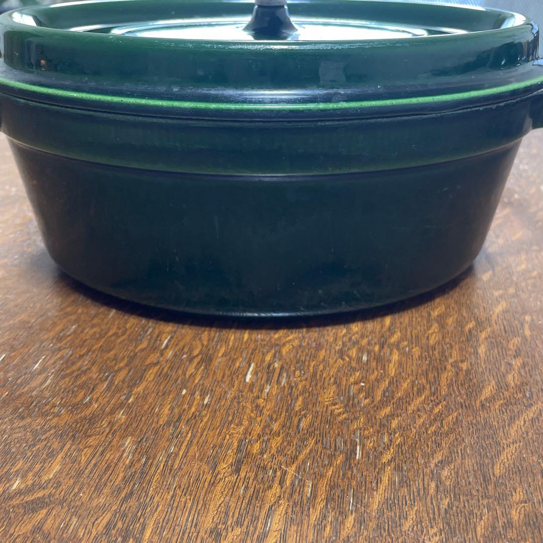 STAUB／ストウブ　オーバルココット27cm 取手カスタム　アボカド 【廃盤】