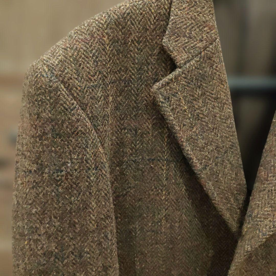 Harris Tweed ハリスツイード 　ジャケット　ヘリンボーン　茶