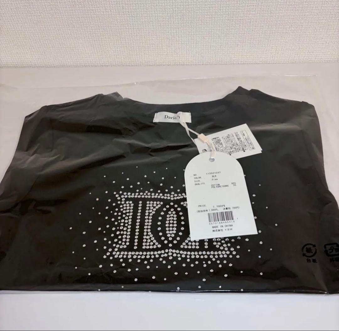 Darich♡シャイニーDDロゴコンパクトTシャツ♡ブラック