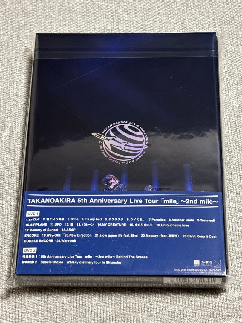 【新品】TAKANOAKIRA 5th Anniversary Live DVD