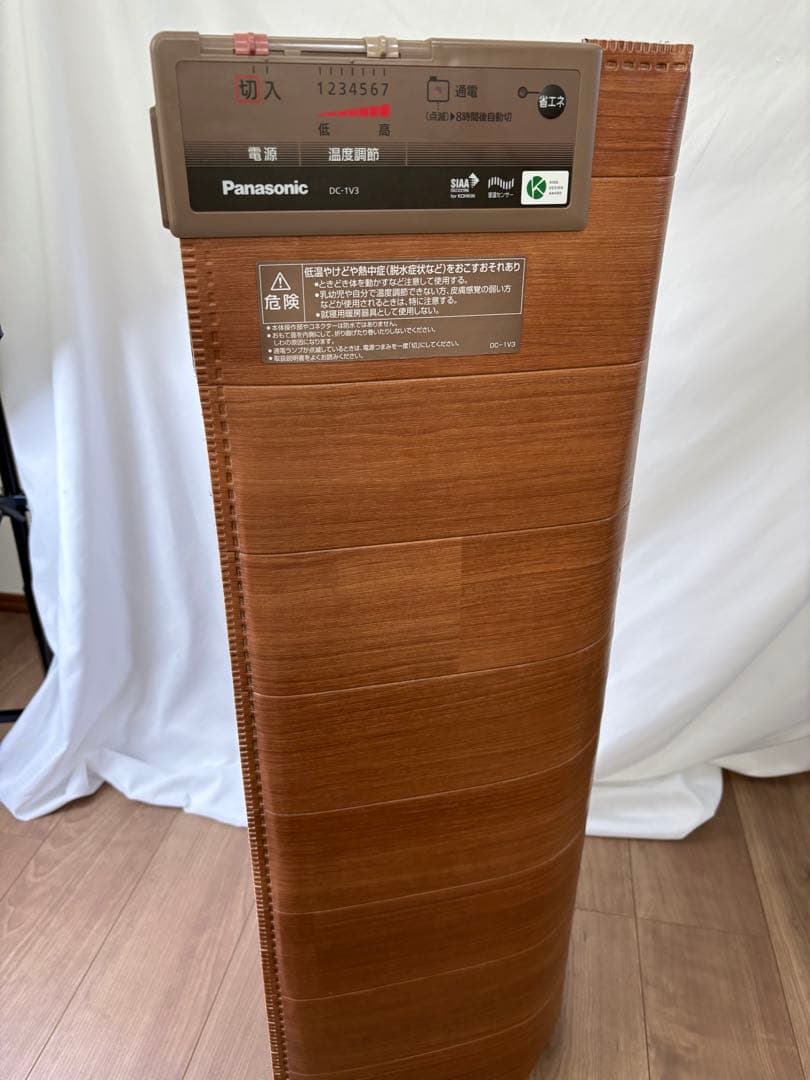 【美品】Panasonic 床暖房 ホットカーペット DC-1V3 木目調