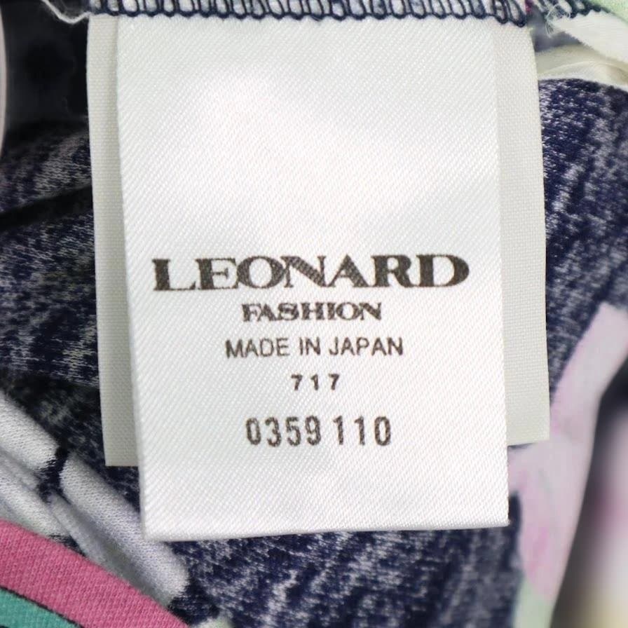 LEONARD レオナール 花柄 半袖 Tシャツ カットソー M 綿100％