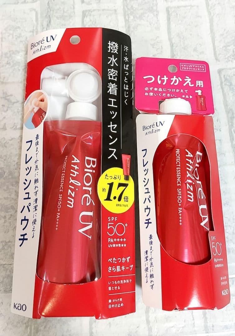 Biore UV アスリズム　パウチタイプ　本体　つけかえ 4点セット