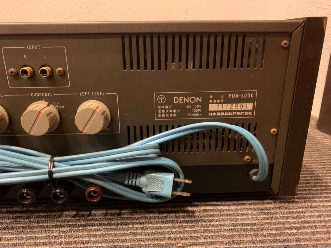 ジャンク品 DENON POA-3000 パワーアンプ