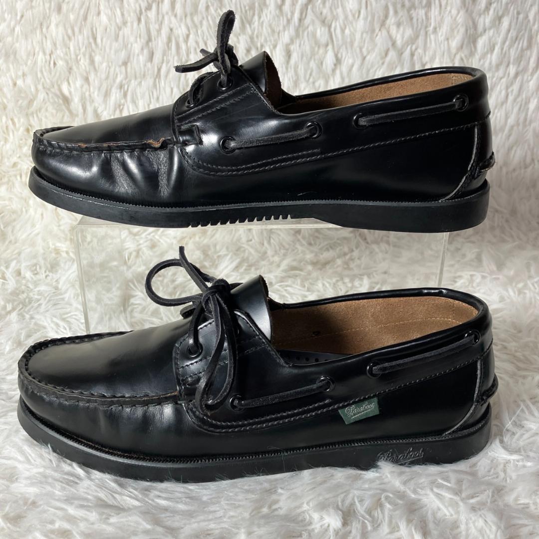 美品 Paraboot パラブーツ バース デッキシューズ ブラック 25㎝