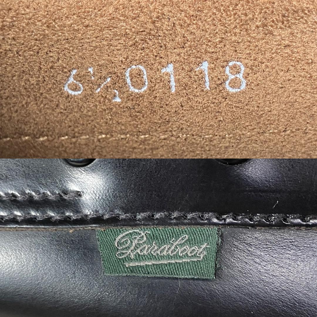 美品 Paraboot パラブーツ バース デッキシューズ ブラック 25㎝