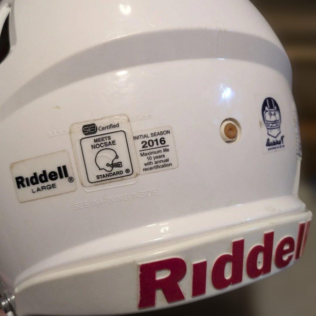 Riddell アメリカンフットボール ヘルメット ホワイト　Lサイズ