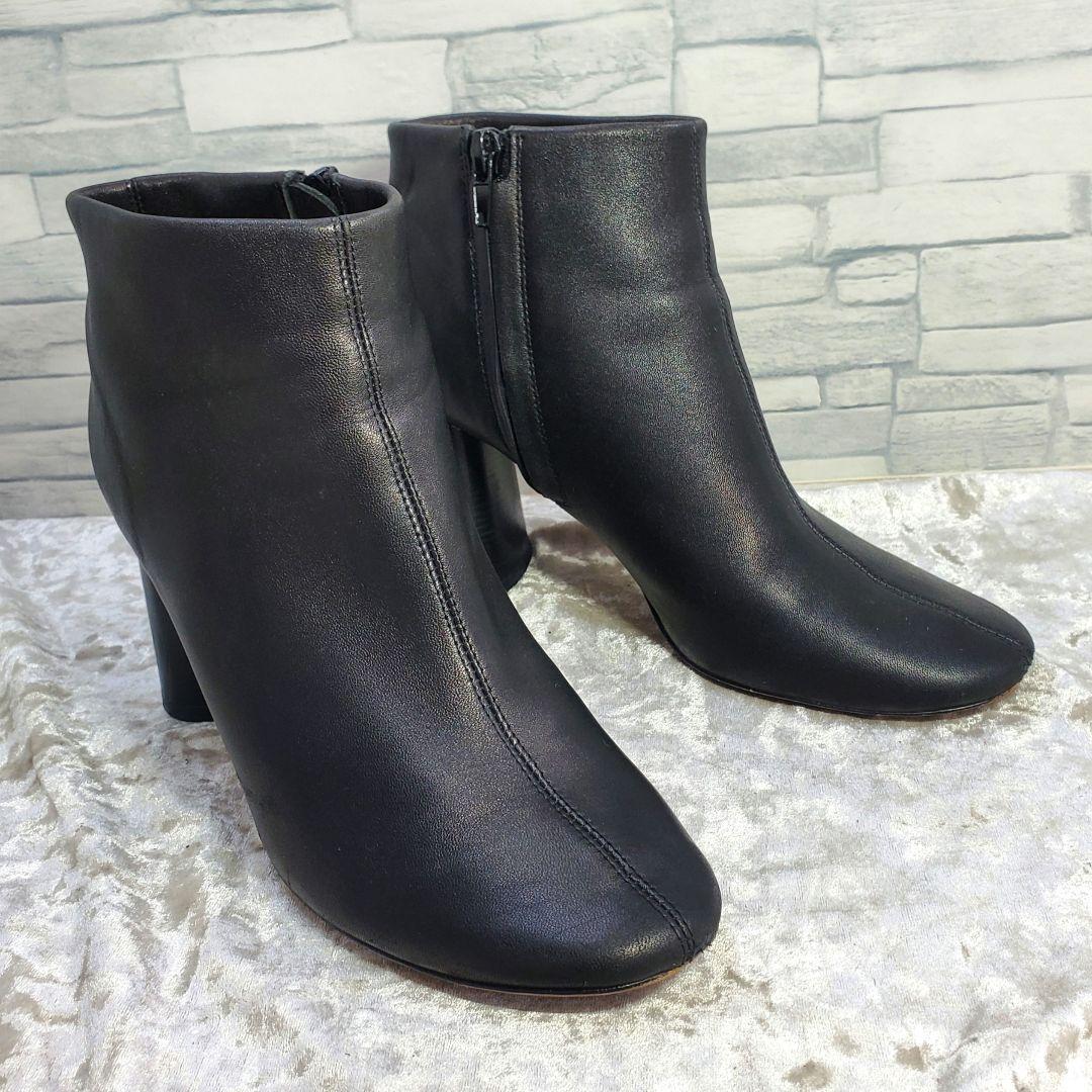 【良品】CELINE 25cm ショートブーツ フィービー期 黒 レザー 38