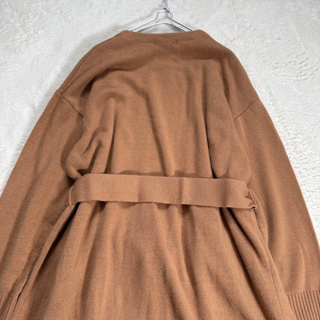 【新品】組曲 カシミヤ混 ロングカーディガン ガウン ブラウン系 3L