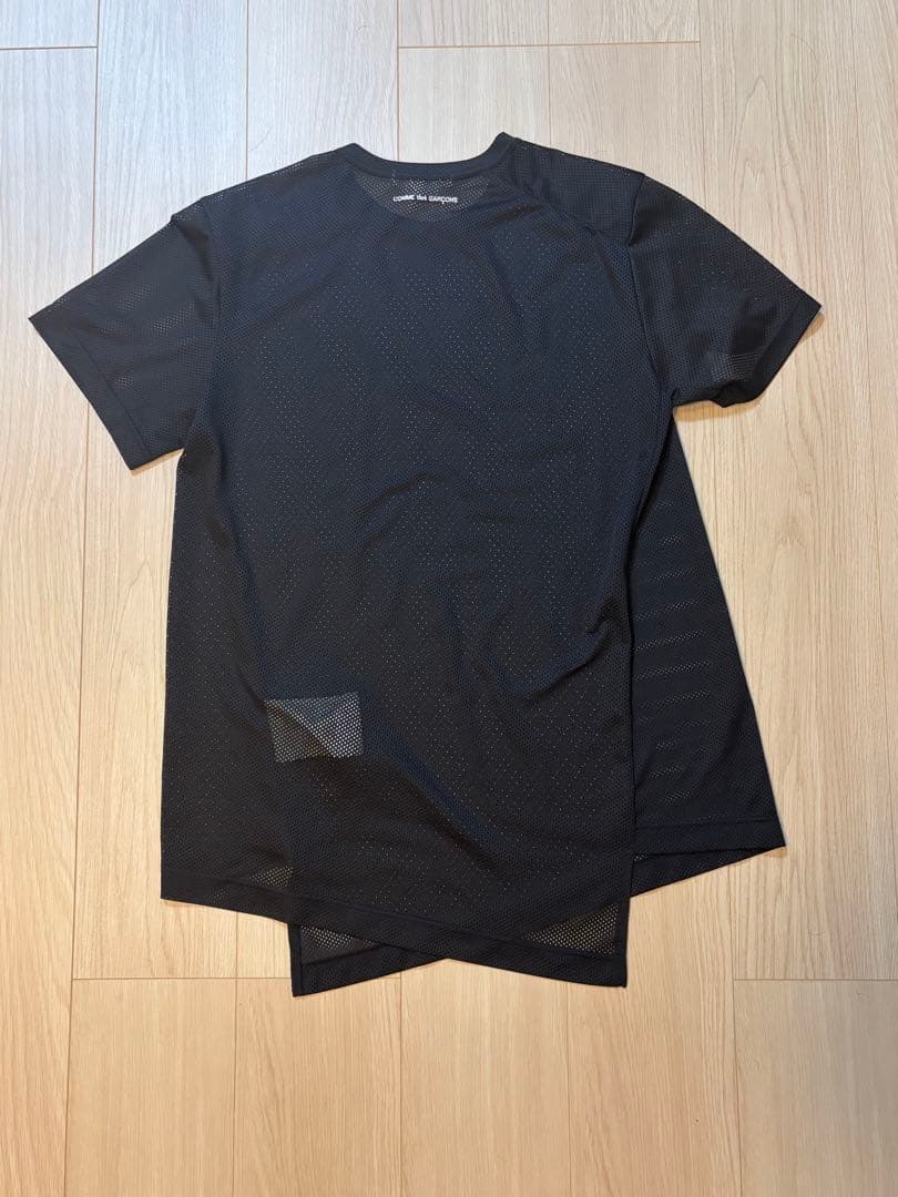 COMME des GARCONS メッシュTシャツ L ブラック　バイアス