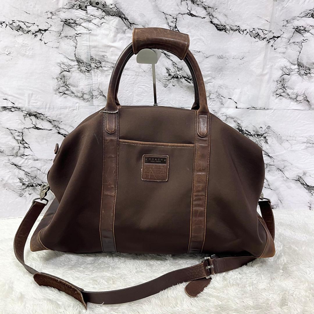 COACH ブラウン ボストンバッグ ショルダー 2way 6398
