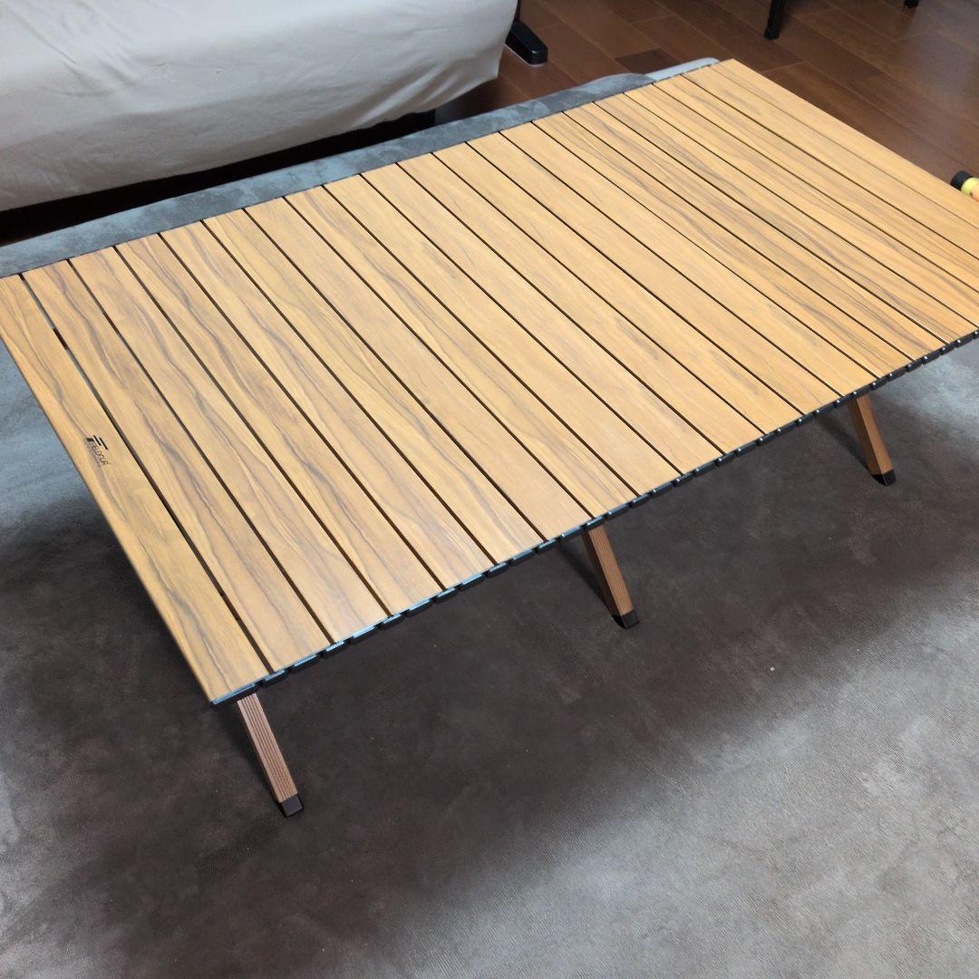 FIELDOORアウトドアテーブル折りたたみ ロールテーブル120cm×70cm