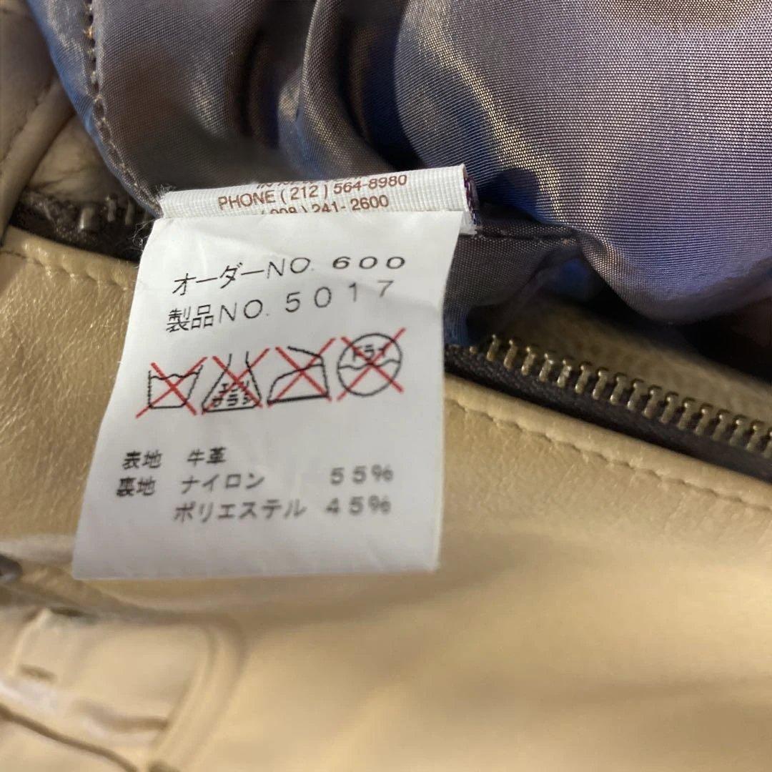 【希少品】schott ショット USA製 レザー パンツ ベージュ 28インチ
