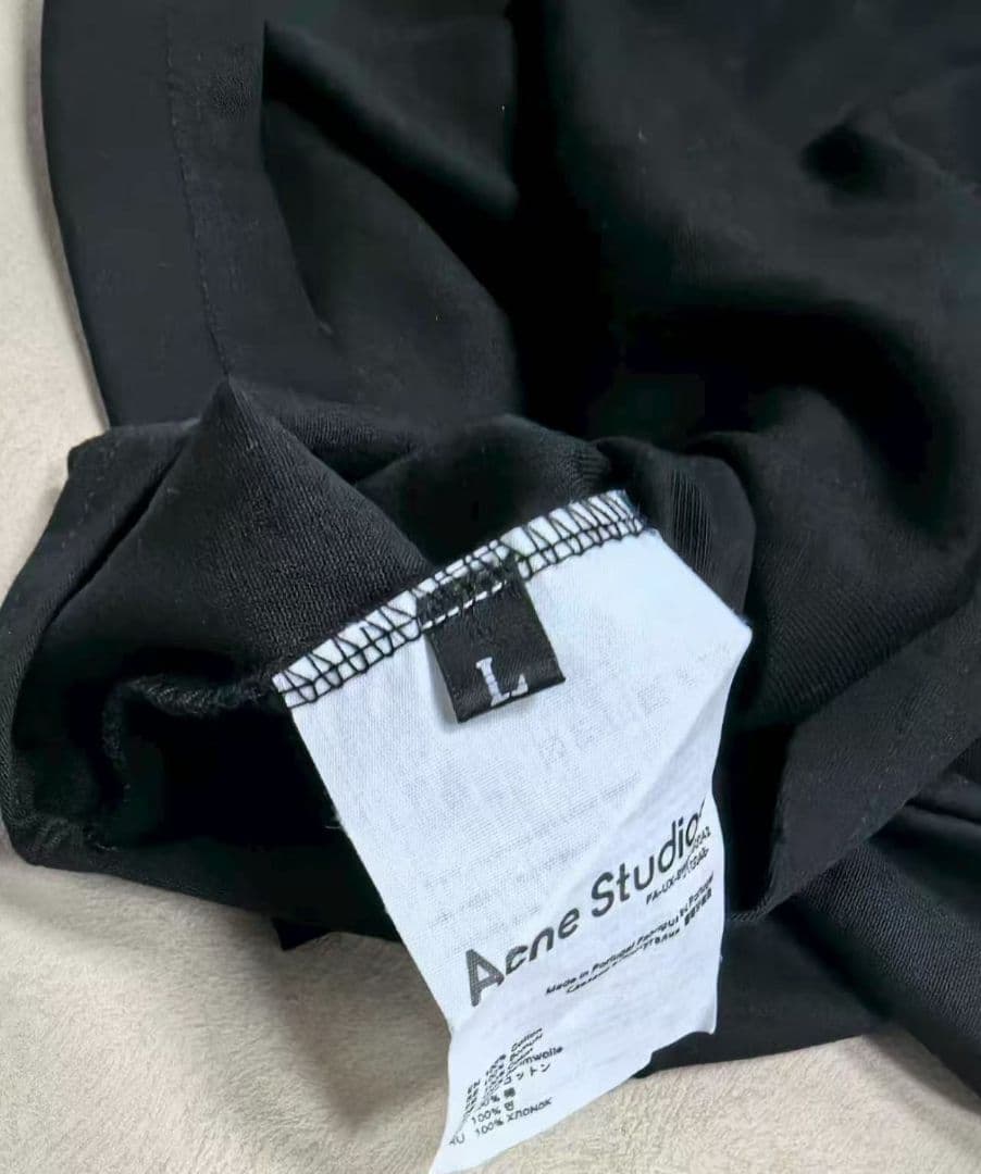 Acne Studios 1996ロゴ Tシャツ L定番 フェイデッドブラック
