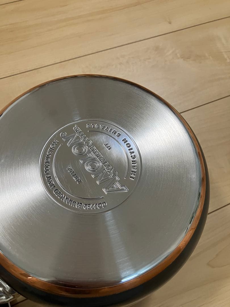 専用●Anolon Nouvelle Copper 20cm 片手鍋 ガラス蓋付