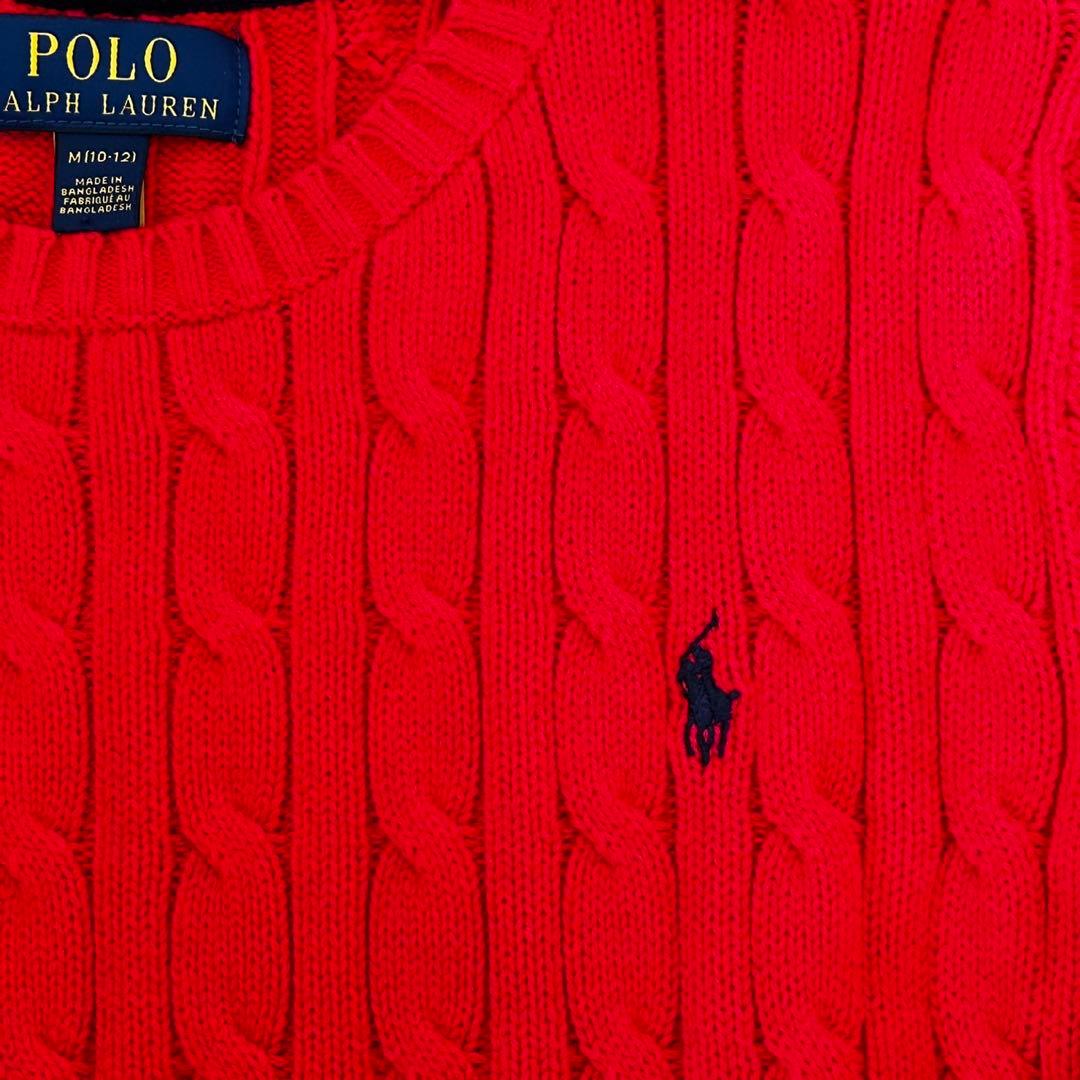 Polo Ralph Lauren ケーブルニット M 現行QRタグ