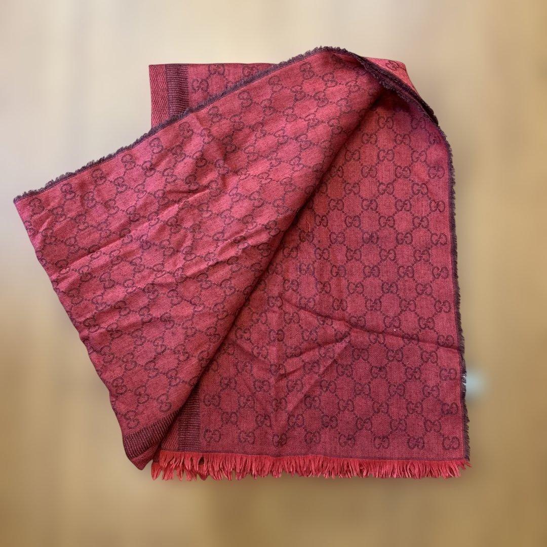 GUCCI グッチ　ストール　赤