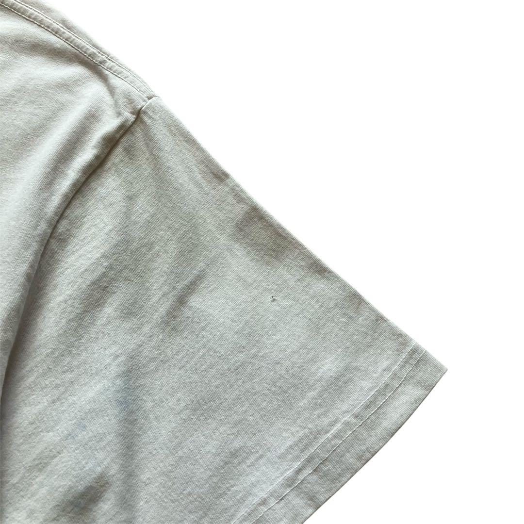 USA製 古着 ステューシー ピースマーク両面ロゴtシャツ 白 XL