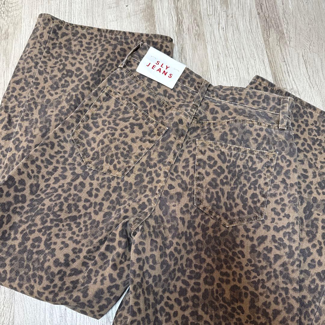 SLY LEOPARD WIDE LEG PT-C レオパードデニム