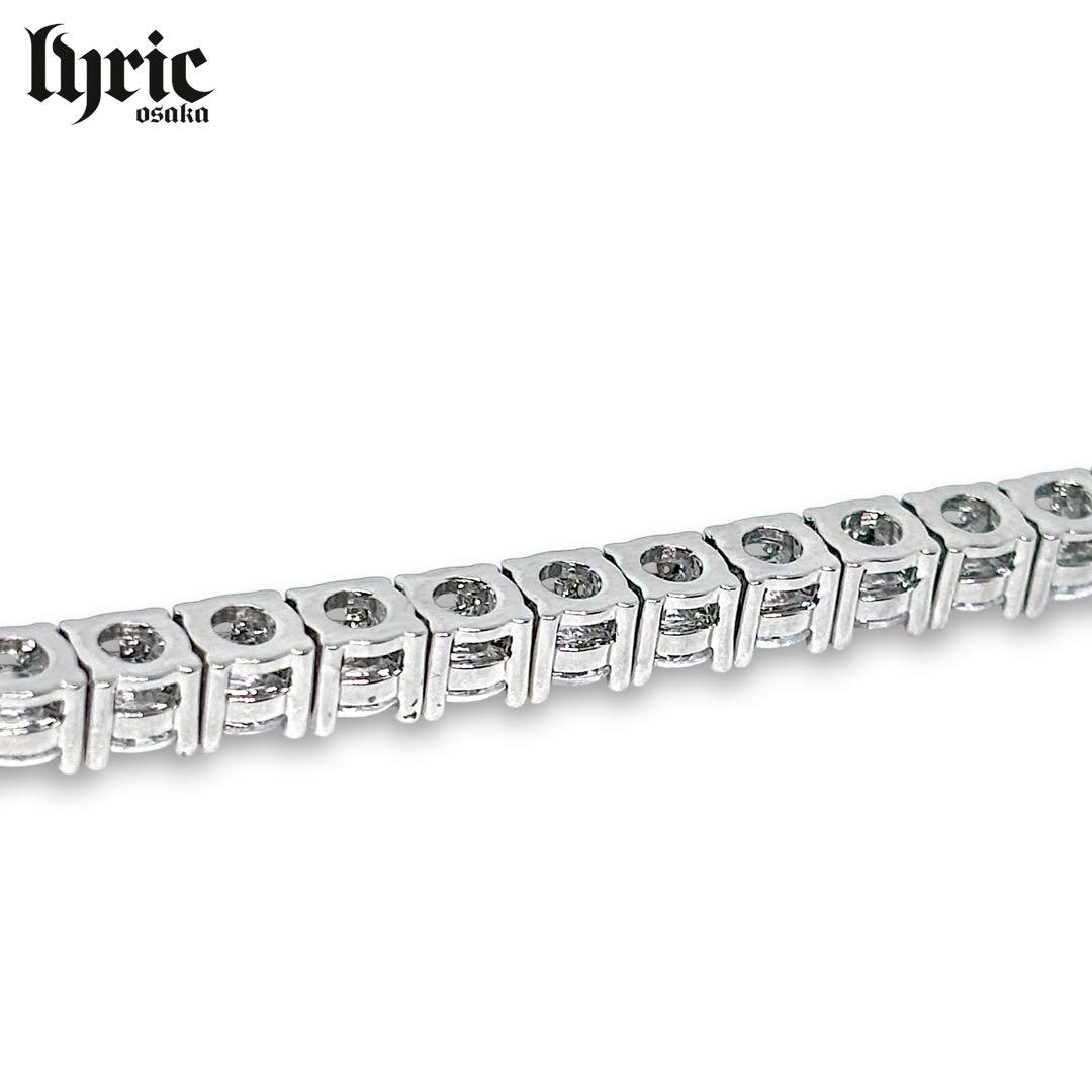 テニスネックレス 4mm 50cm シルバー テニスチェーン 5ACZ 最高品質