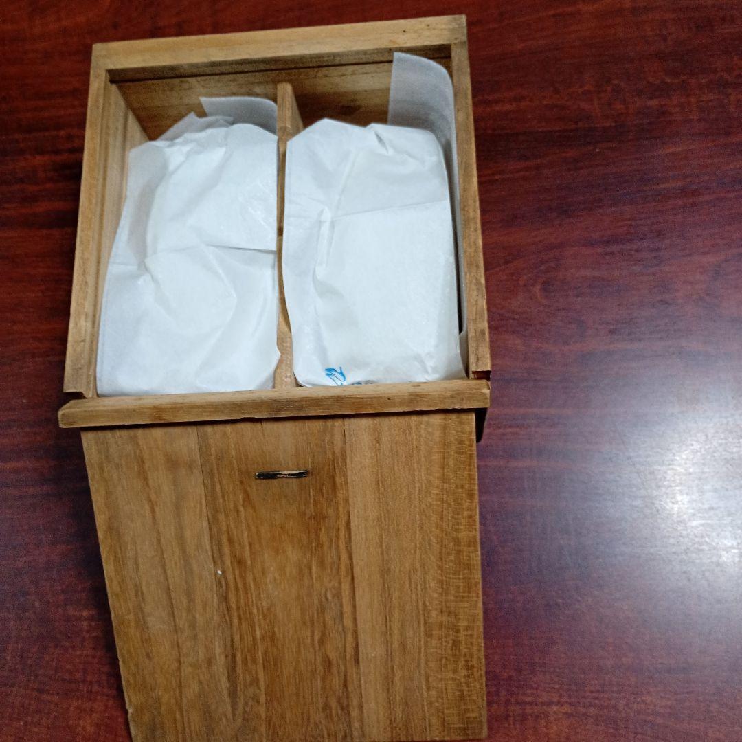金属製純錫酒缶、茶器セット 2個 木箱付き