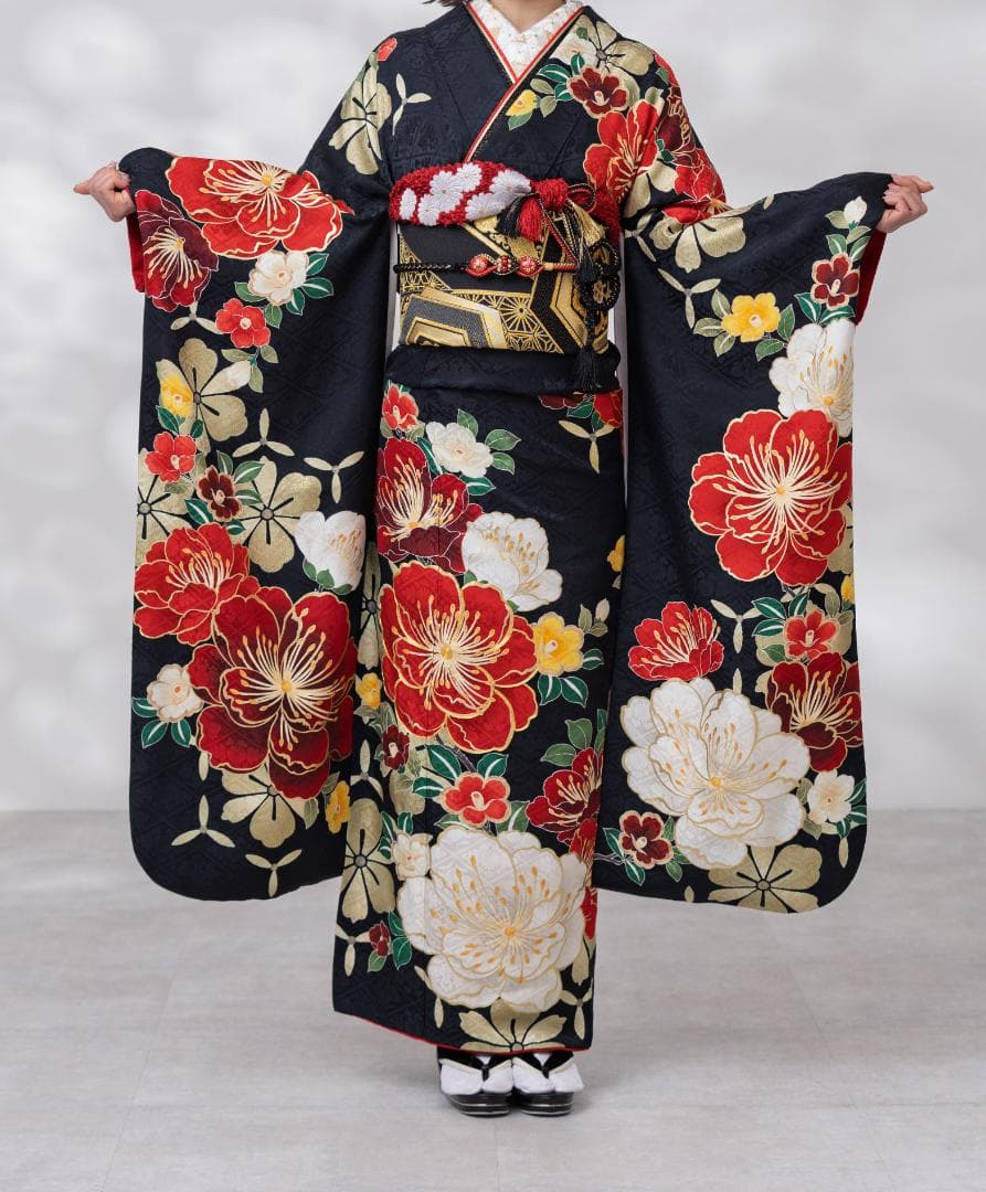 ≪即着用可能≫ 振袖 正絹 フルセット 150cm~160cmの方用【923】