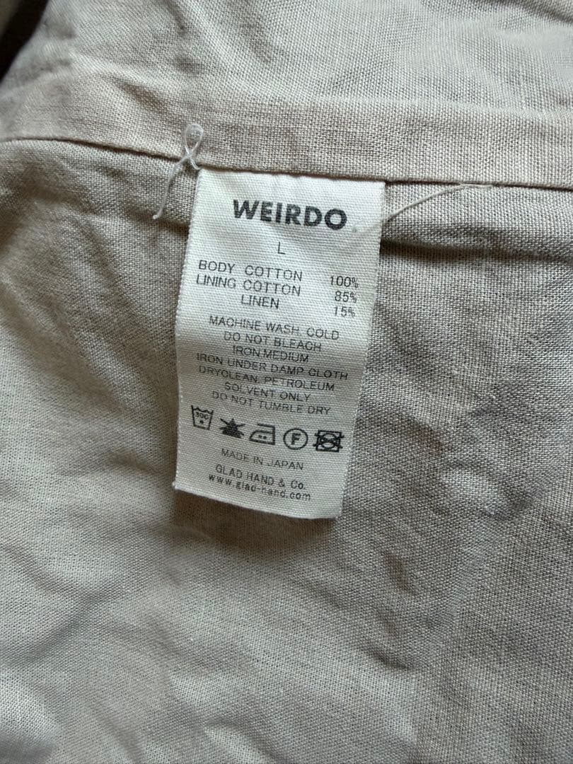 WEIRDO FUCK U？ ベスト カーキ Lサイズ