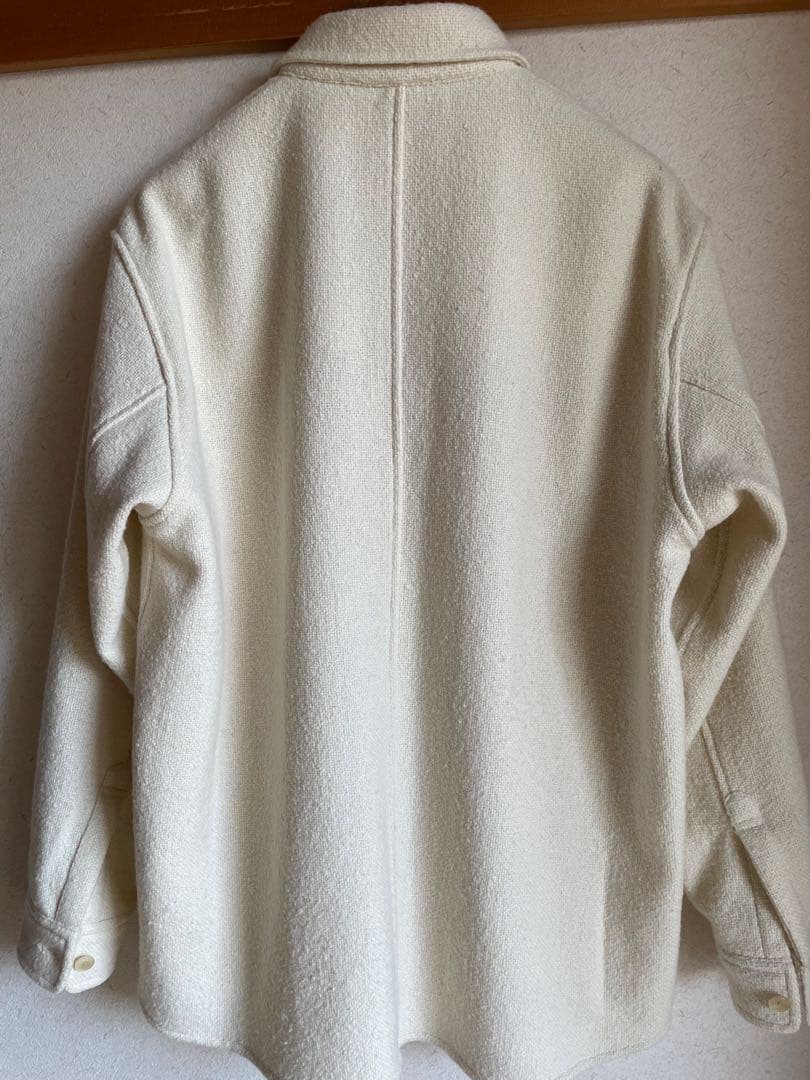 AURALEE SPUN TWEED SHIRT クリーニング済 4