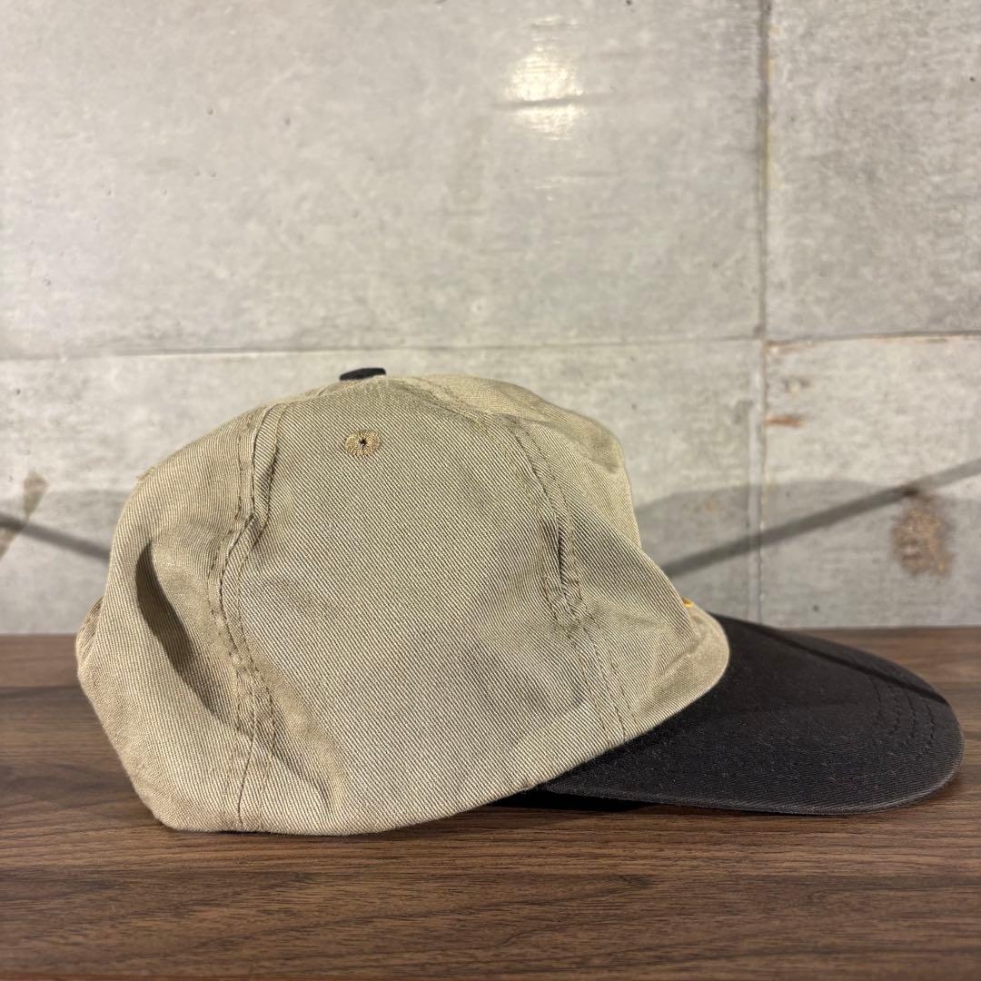 90's USA製 JURASSIC PARK 2トーン キャップ ベージュ 黒