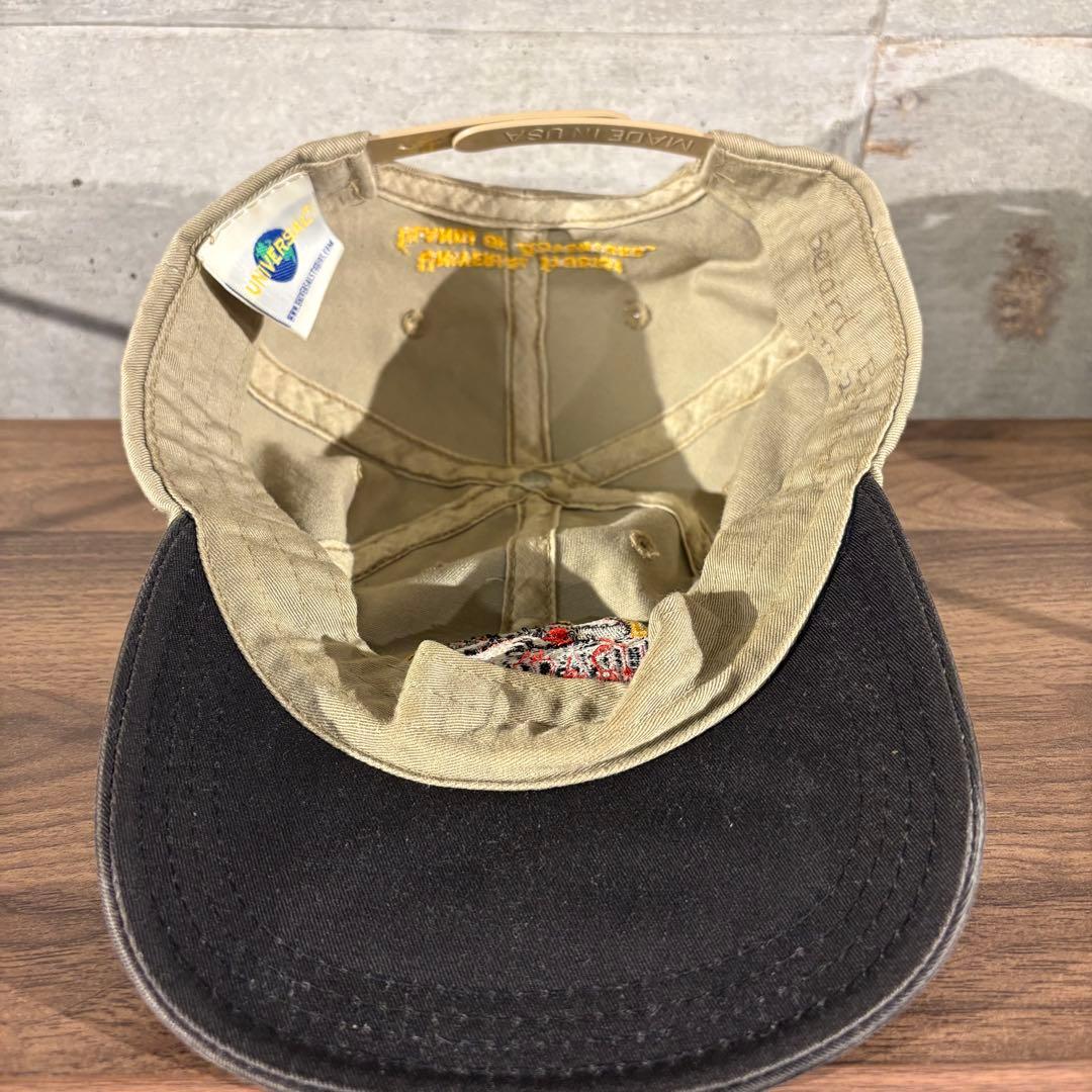 90's USA製 JURASSIC PARK 2トーン キャップ ベージュ 黒