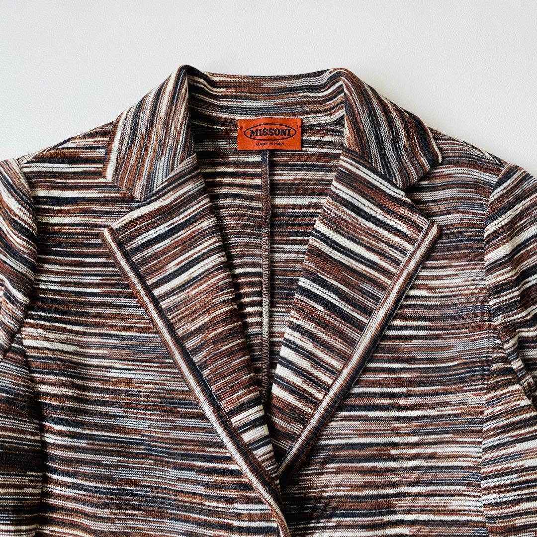 【美品】ミッソーニ　ニットジャケット　テーラード　オレンジタグ　大きいサイズ