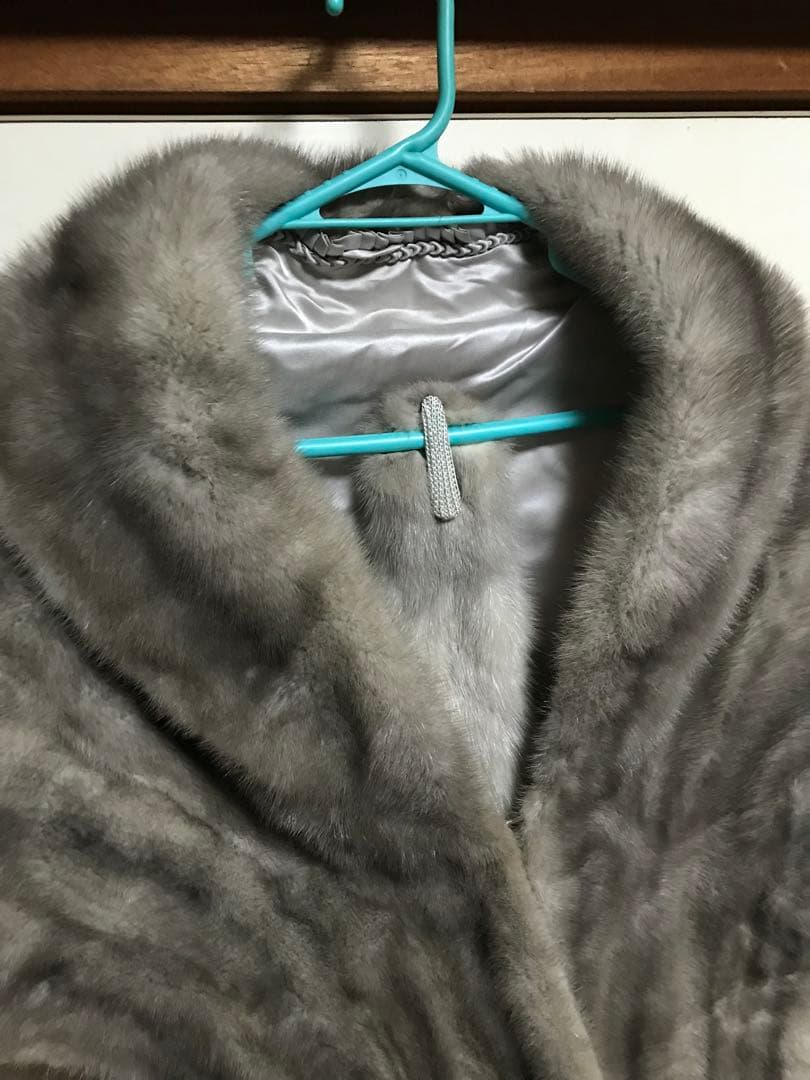 JAMES FONG FUR ミンク リアルファー ストール マフラー グレー系