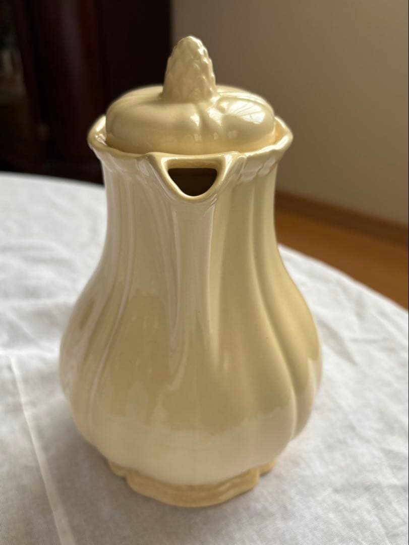 サルグミンヌ フランスアンティーク ティーポット クリーム 花器