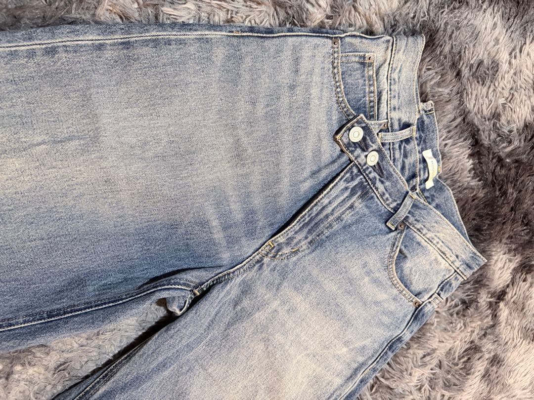 moussy CROSS WAIST WIDE ストレート　ダークブルー