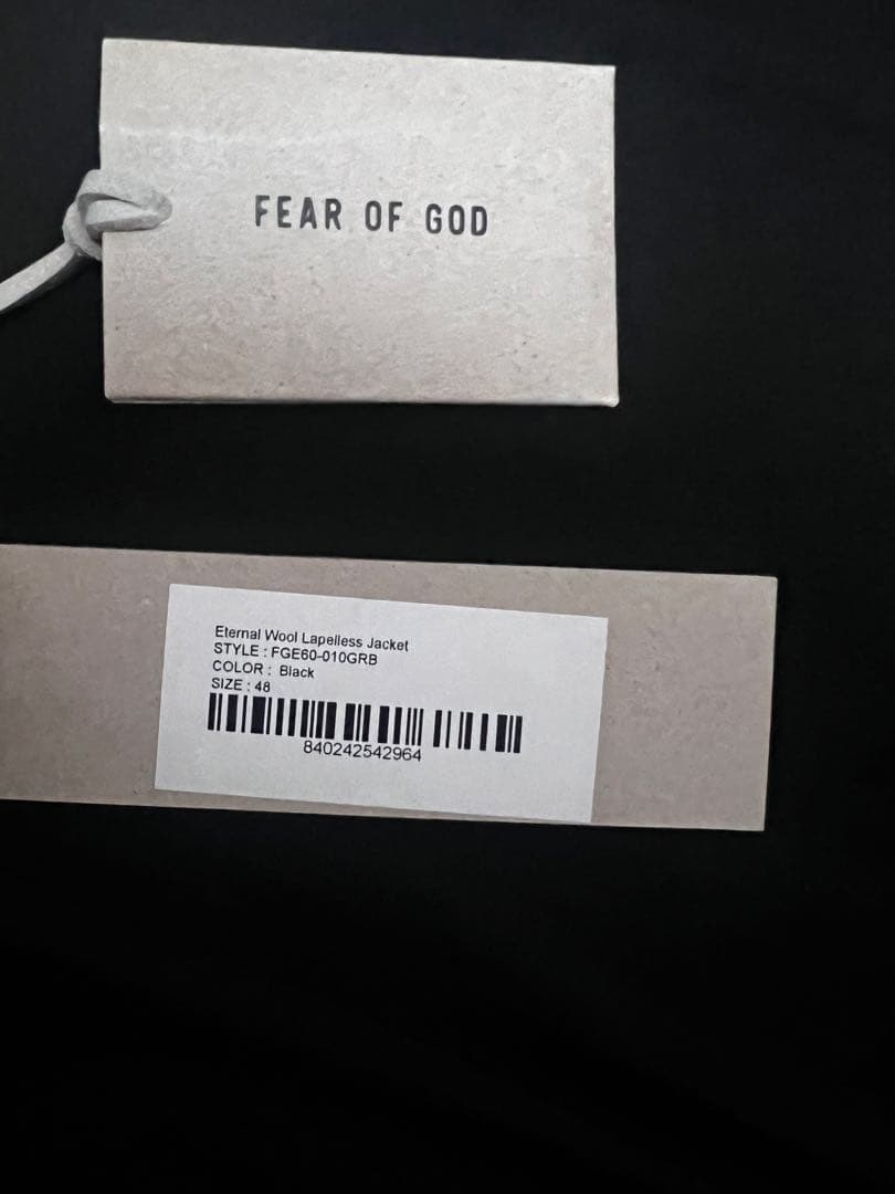 Fear of God ETERNAL ノーカラージャケット　赤西仁着用