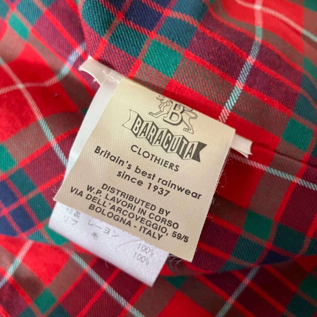 BARACUTA G9 メルトンウール ハリントンジャケット/40/裏チェック