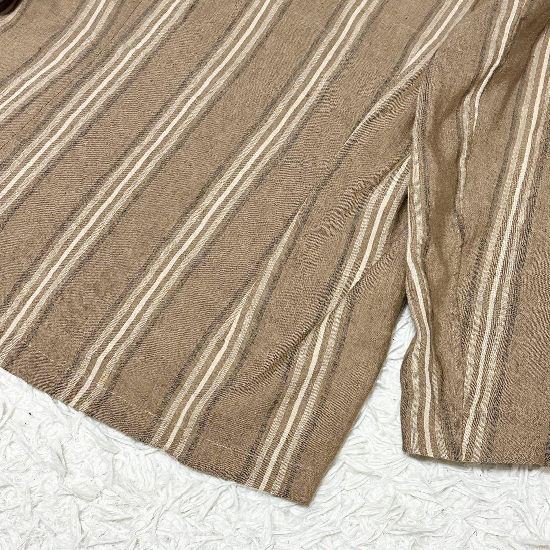 LARDINI ラルディーニ リネン ストライプ シャツ ジャケット 春夏 S