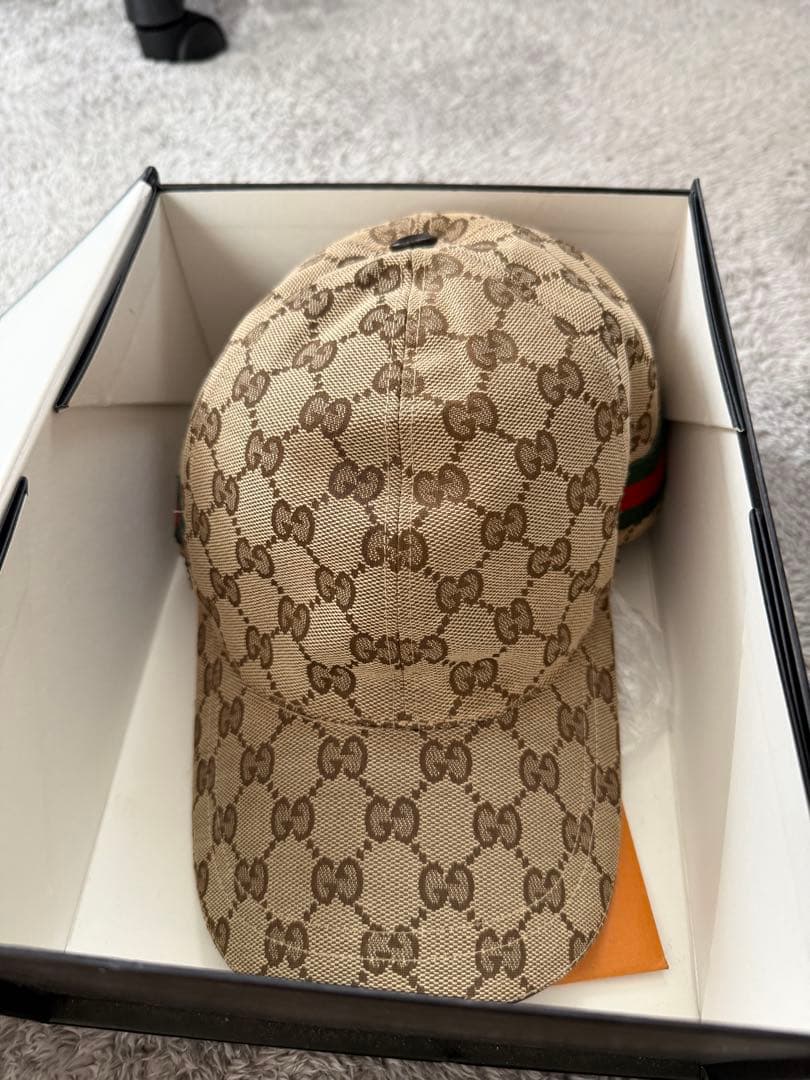 【箱付き・美品】GUCCI グッチ キャップ 帽子 正規品 ブラック メンズ