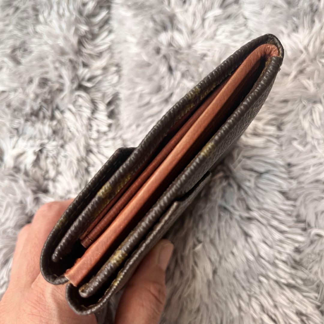 ルイヴィトン　折り財布　モノグラムキャンバス　ブラウン　メンズ　レディース