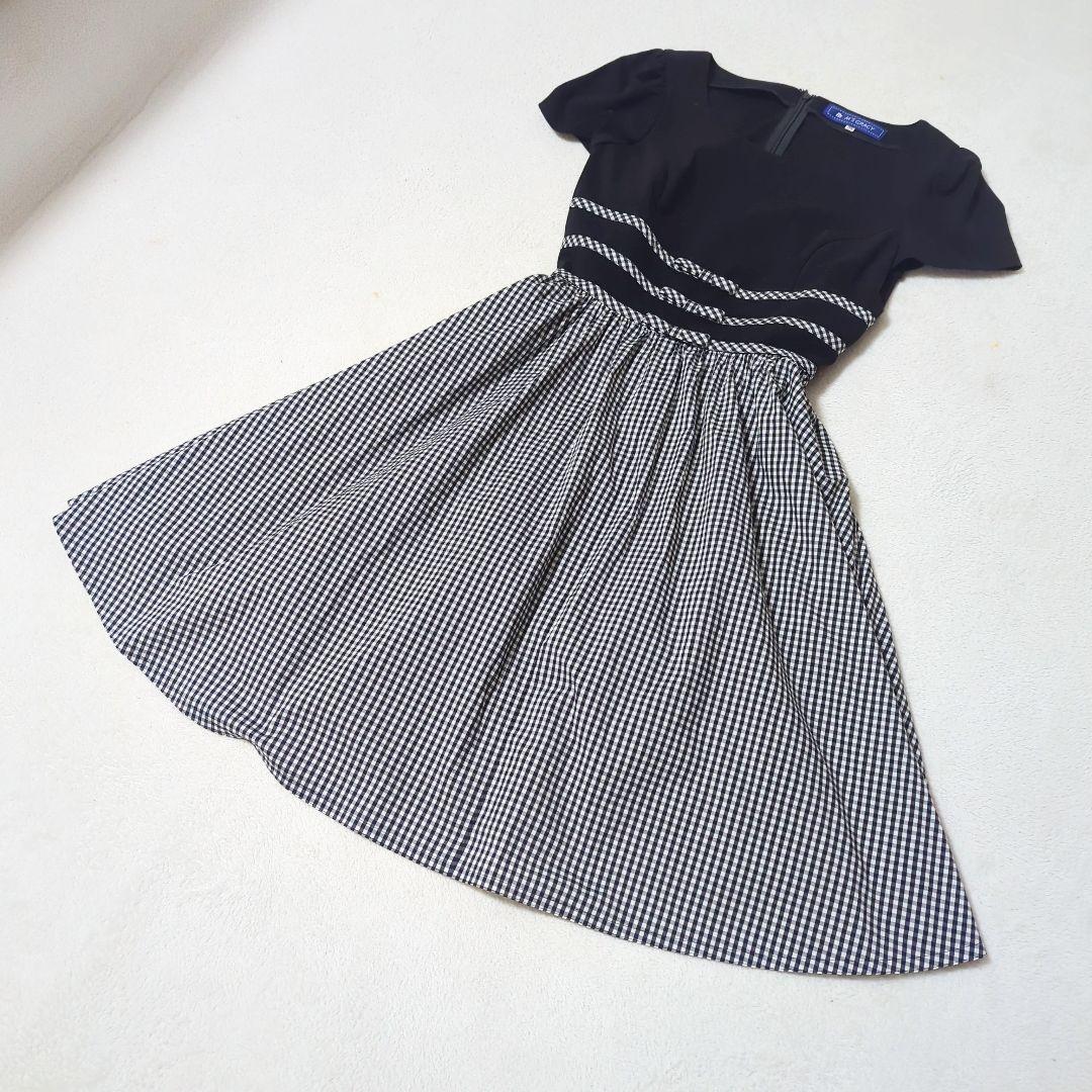 M'S GRACY エムズグレイシー ワンピース チェック ウエストリボン 38