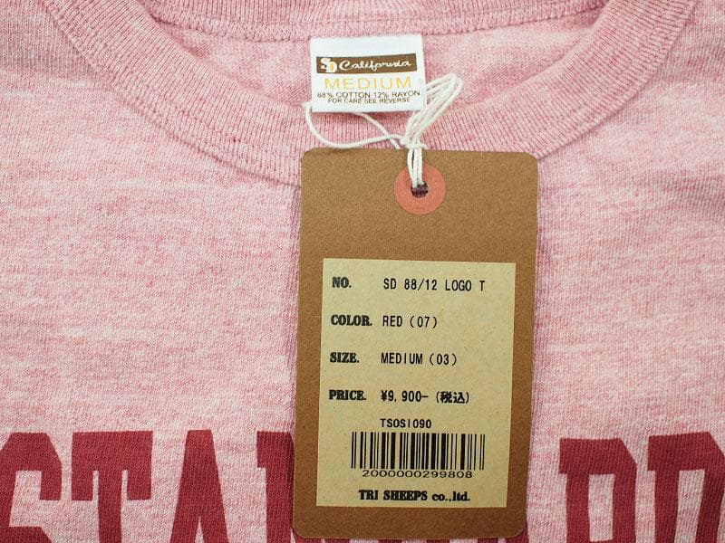 新品 STANDARD CALIFORNIA SD 88/12 霜降り Tシャツ