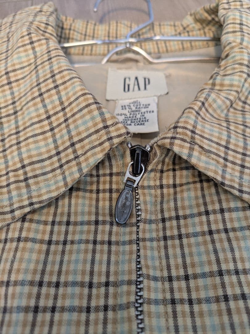 【希少】90s OLD GAP スウィングトップ チェック柄 短丈ジャケット M